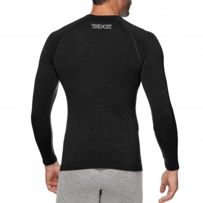 Six2 Maglia Termica Moto Wool Black Unisex